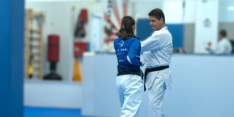 Sensei Soultatos training one of his pupols in Heraklion